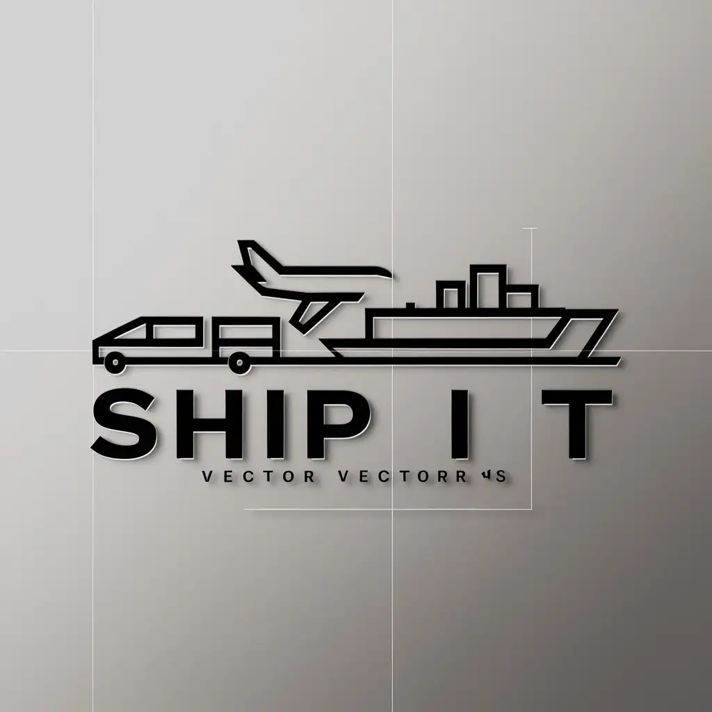 LOGO Design for Ship It Cargo Plane Ship and Car Theme with Clear Background