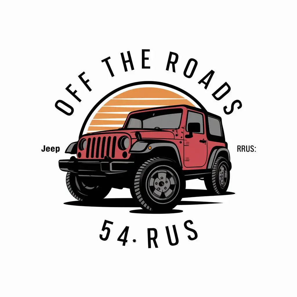 LOGO-Design-for-Off-the-Roads-54RUS-Jeep-Wrangler-Theme-in-Travel-Industry