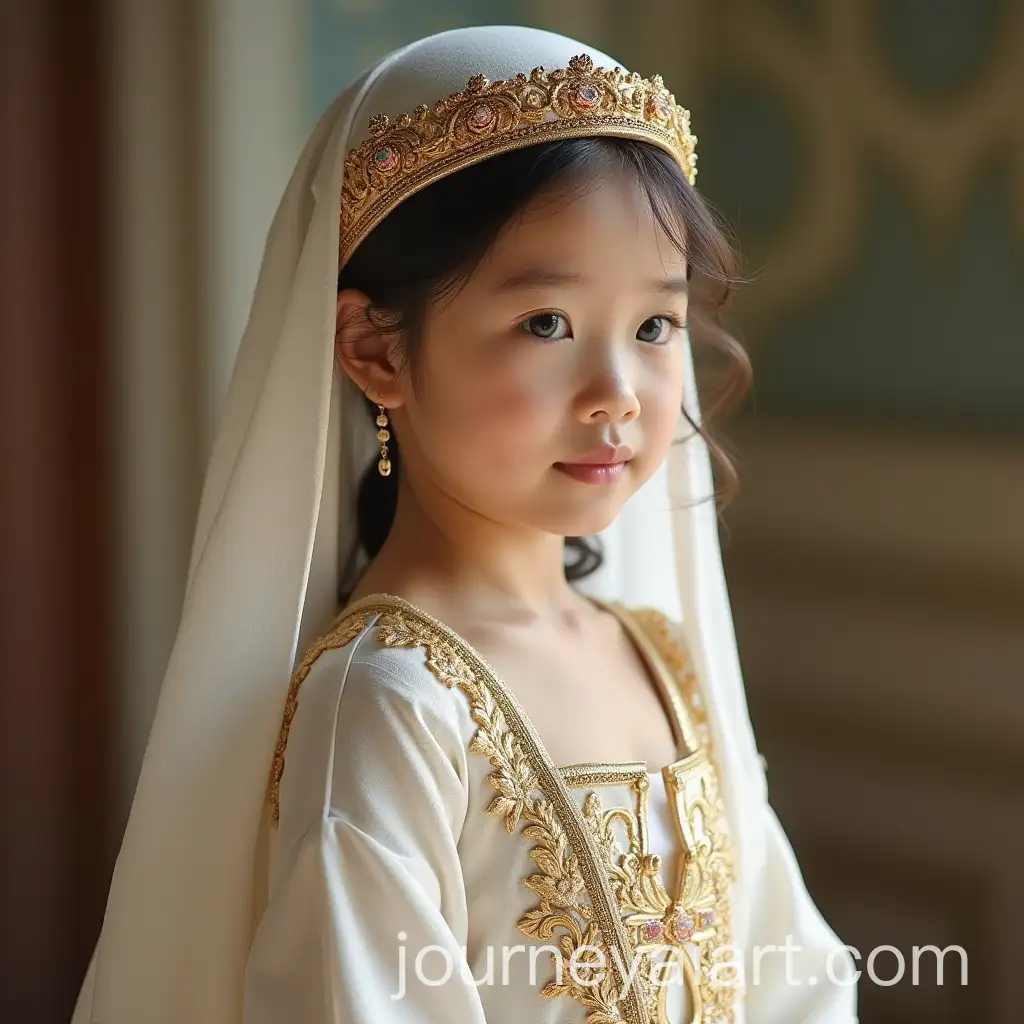 Cultural-Fusion-Korean-Girl-in-Arabic-Attire