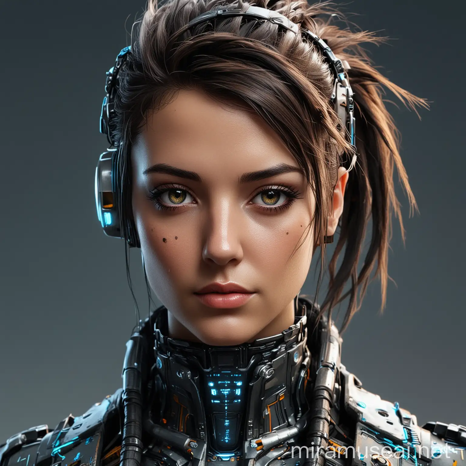 Futuristic Italian Cyberpunk Avatar Portrait