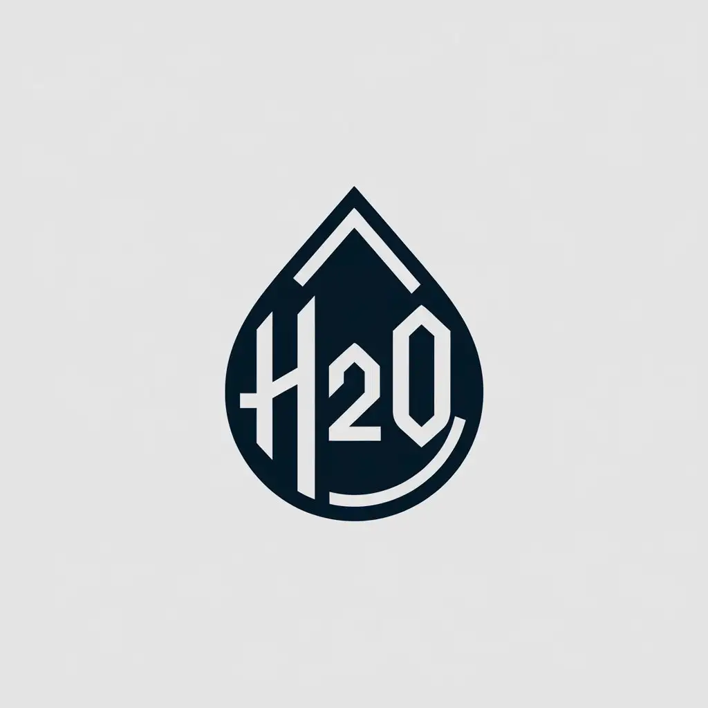 LOGO Design for h2o Gothic Style with Modern Elements for the Technology Industry