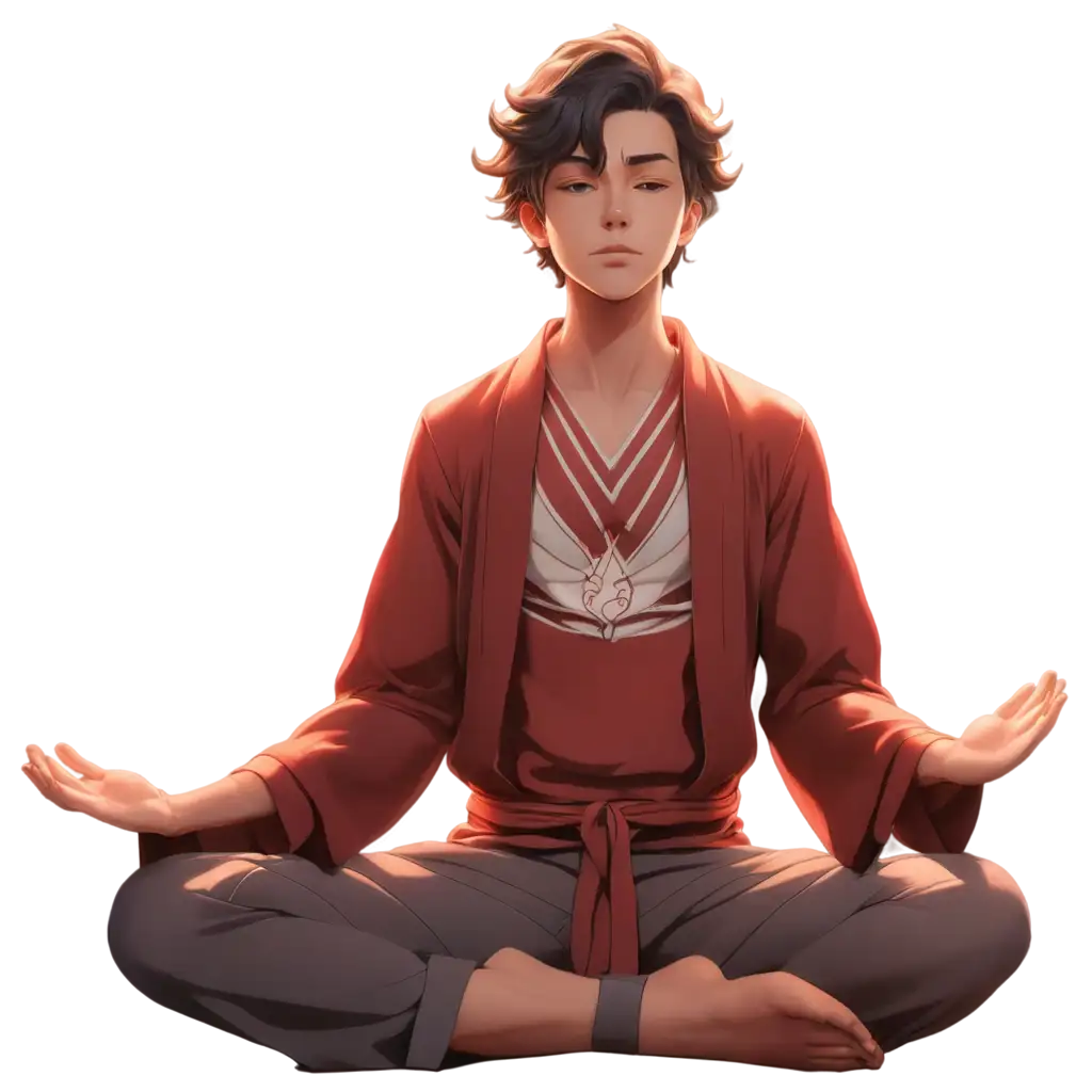 Serene-Male-Anime-Character-Meditating-in-Dark-Temple-HighQuality-8K-PNG-Image-for-Spiritual-and-Dramatic-Visuals