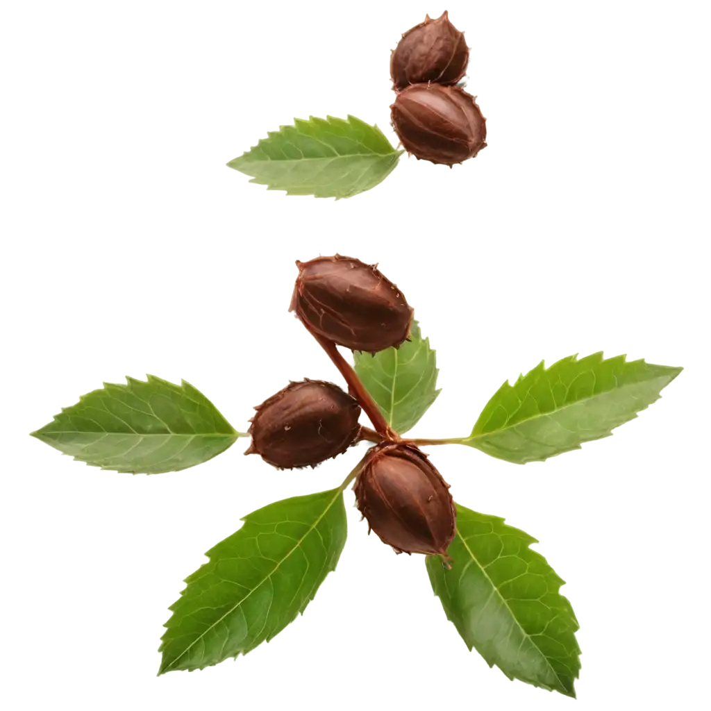 Castor-Oil-Plant-PNG-Image-on-White-Background-HighQuality-Seed-Photo