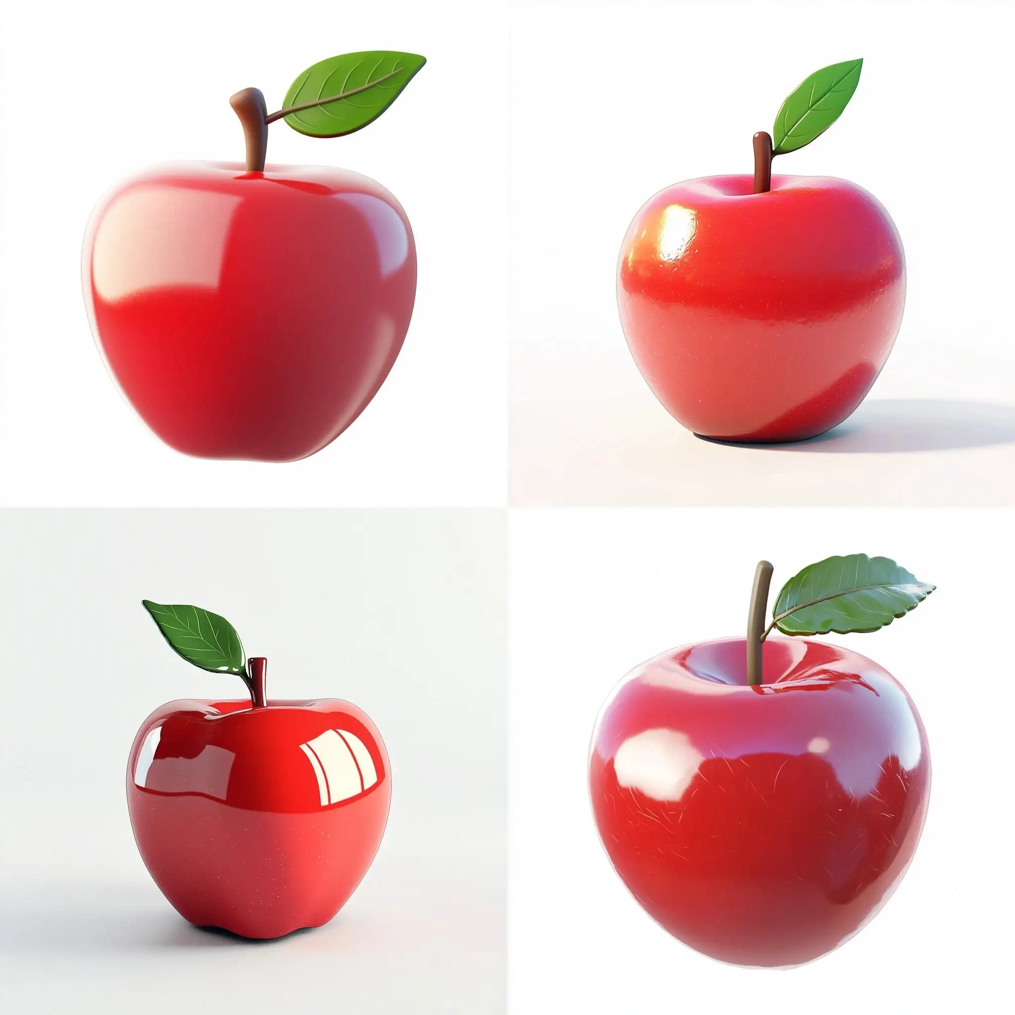 Cartoon-Red-Apple-Icon-on-White-Background