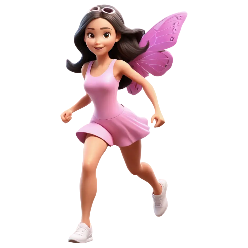 Stunning-Cute-3D-Girl-Running-with-ButterflyPNG-Image-Usage-Scenarios-PNG-Image-Perfect-for-Creative-Projects