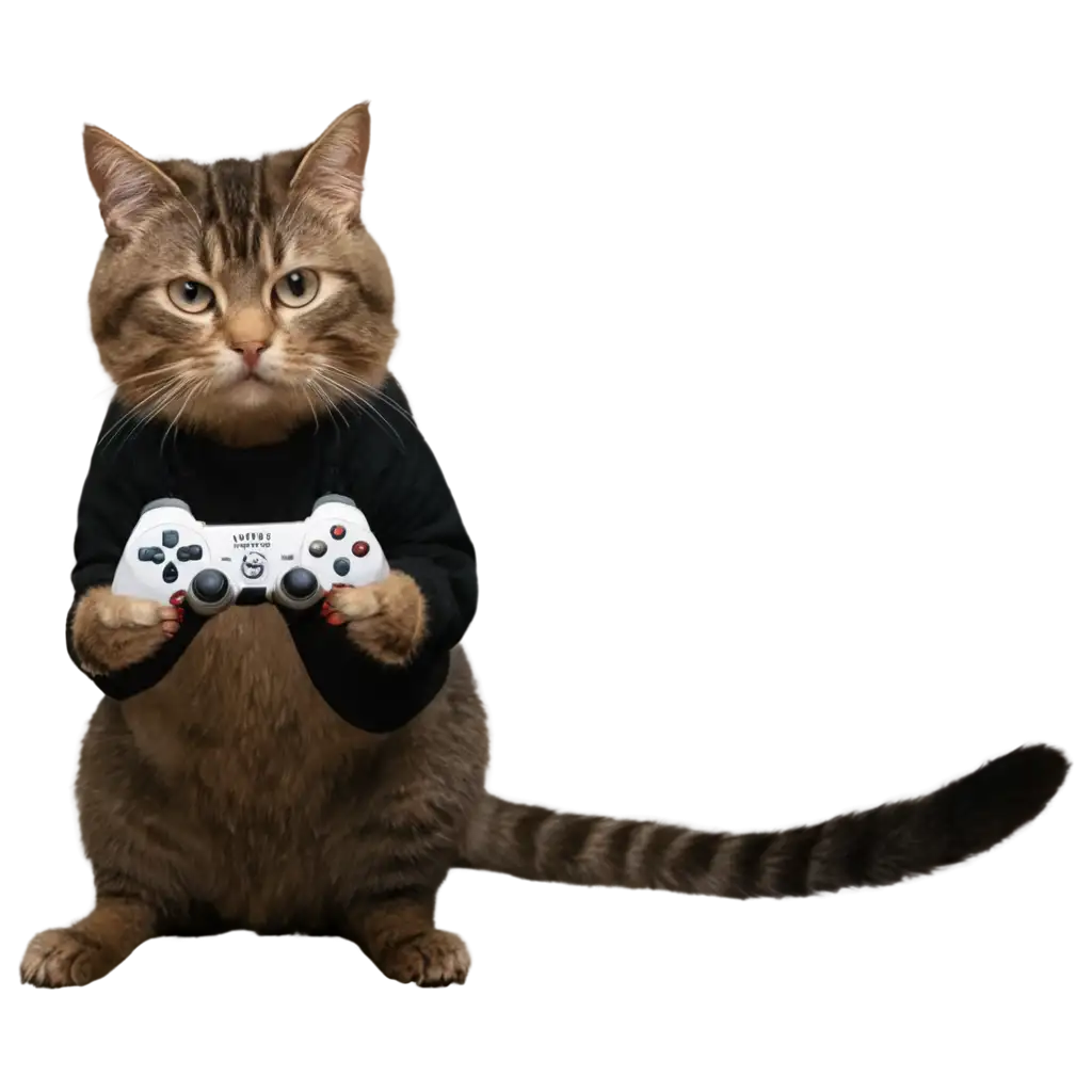 Cat-Playing-Video-Game-PNG-Fun-HighQuality-Image-for-Creative-Projects