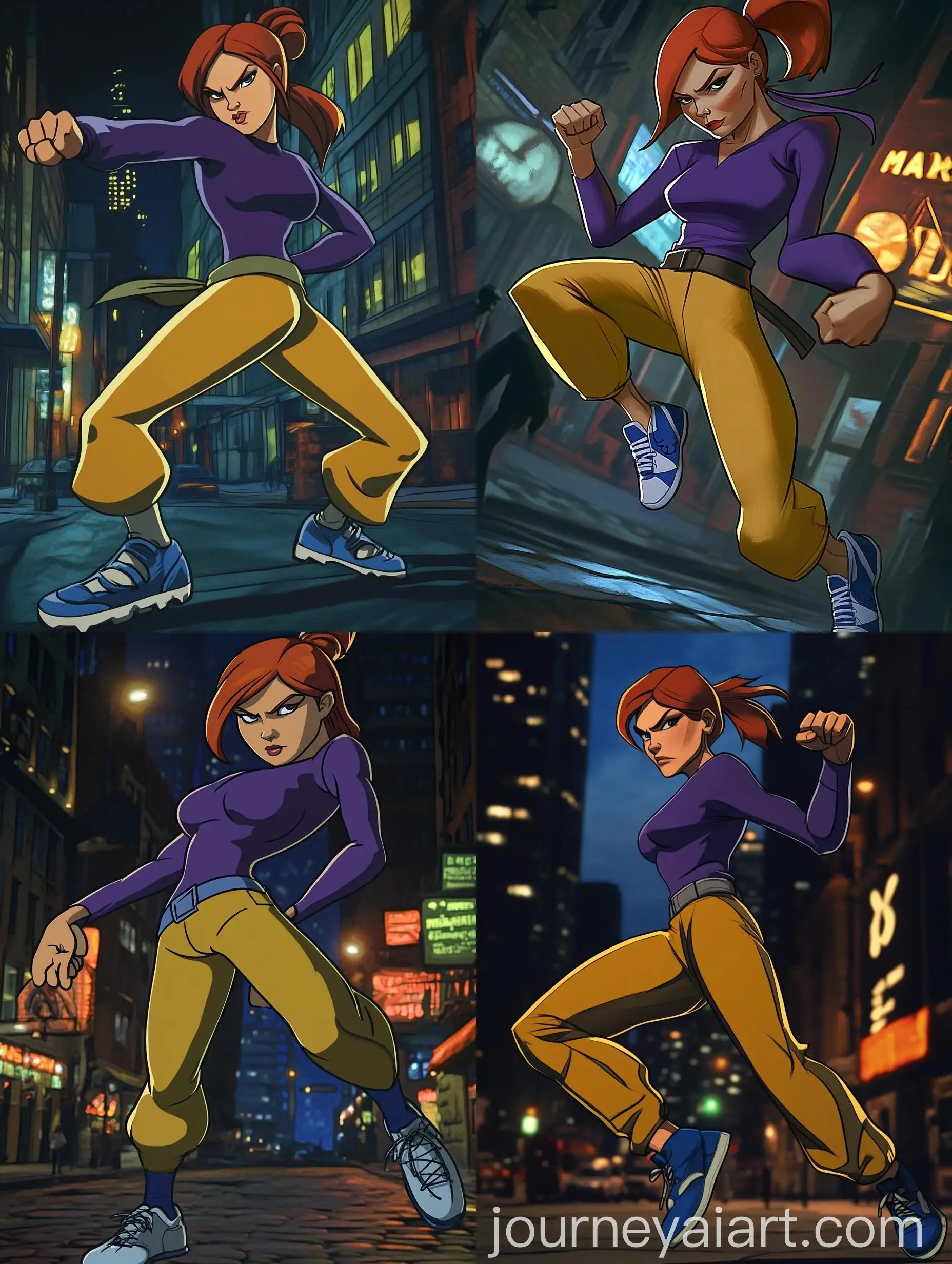 April-ONeil-Kicking-Action-in-New-York-City-Street