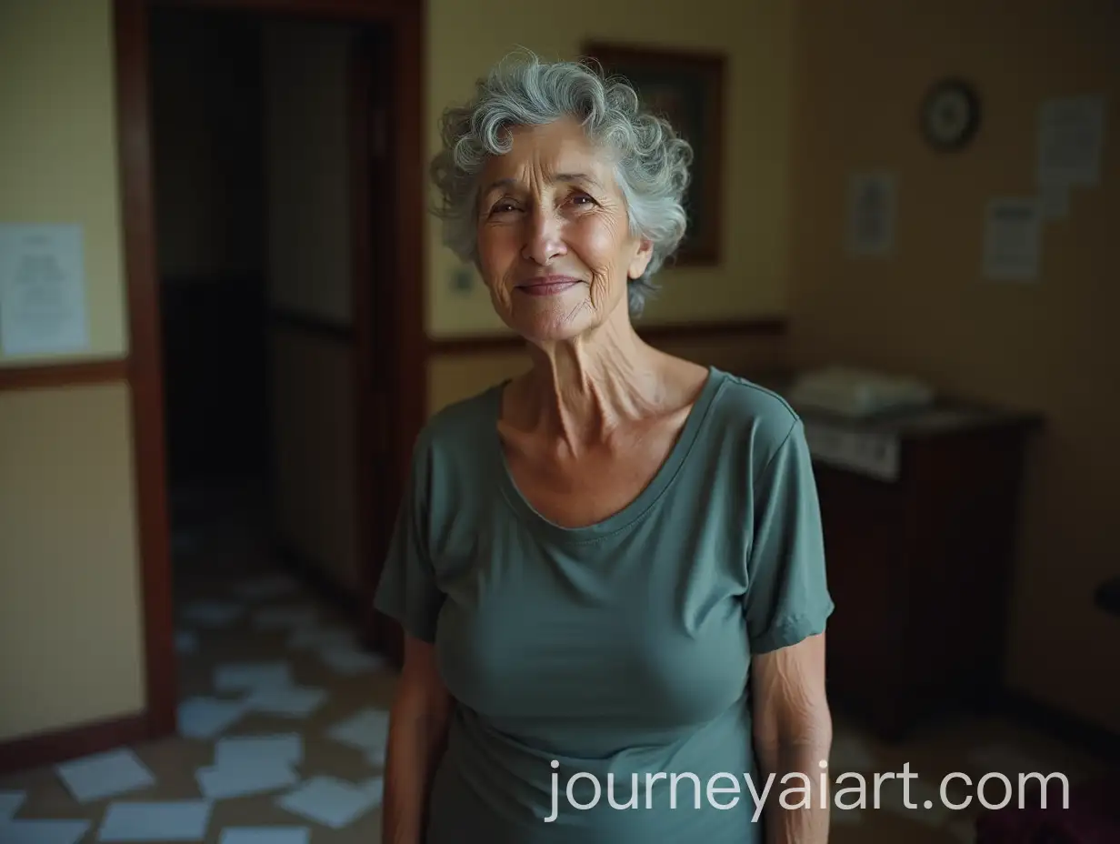 Emotionally-Beautiful-65YearOld-Woman-with-Grey-Curly-Hair-Crying-in-a-Room
