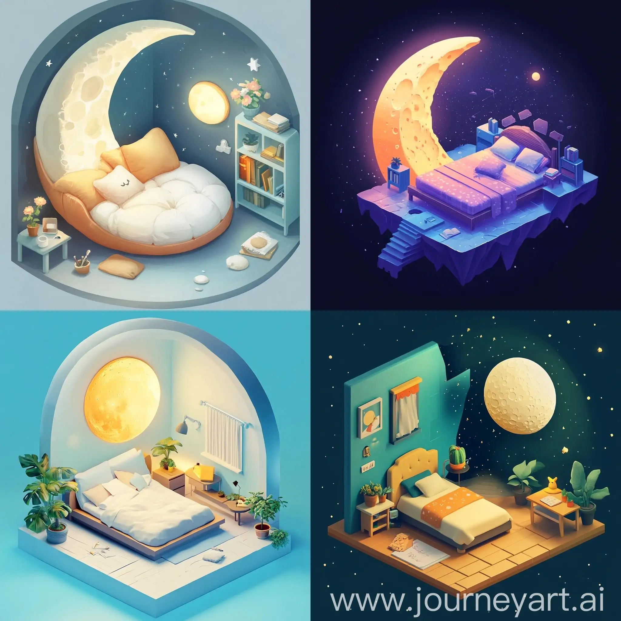 Cozy-Moon-Isometric-Icon