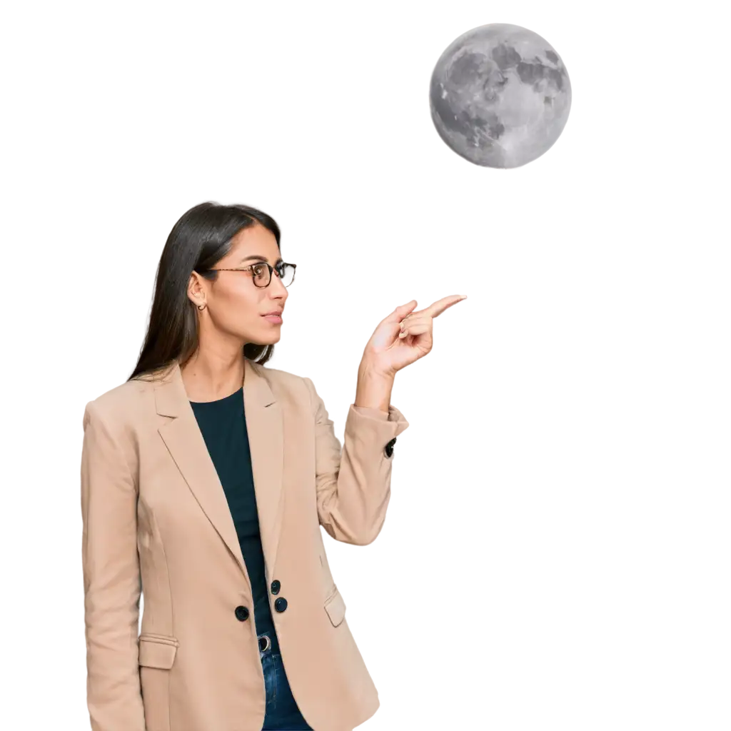 PNG-Image-of-Woman-Tour-Guide-Explaining-the-Moon-Landing-at-a-Science-Museum