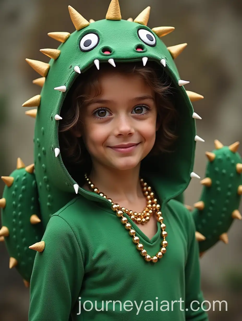 Girl-in-Green-Cactus-Costume-Standing-Next-to-Rich-Sultan