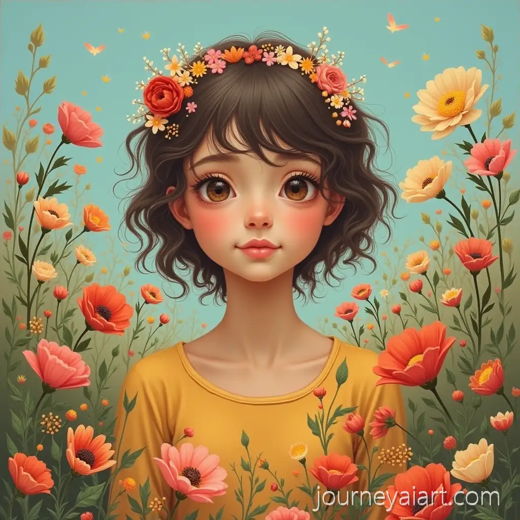 Young-Girl-Surrounded-by-Vibrant-Flowers-in-a-Natural-Setting
