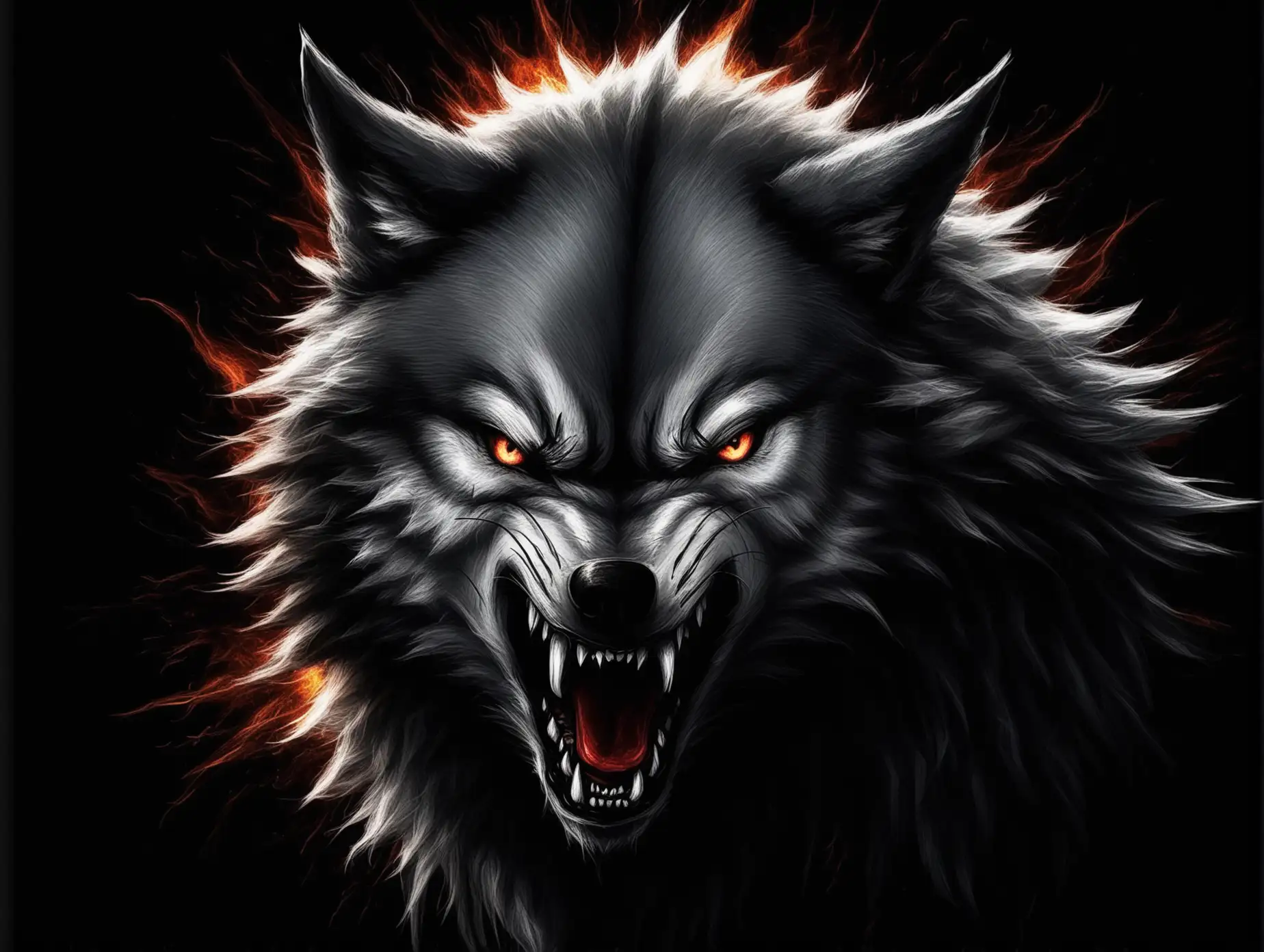 Angry-Wolf-with-Intense-Expression-on-Black-Background