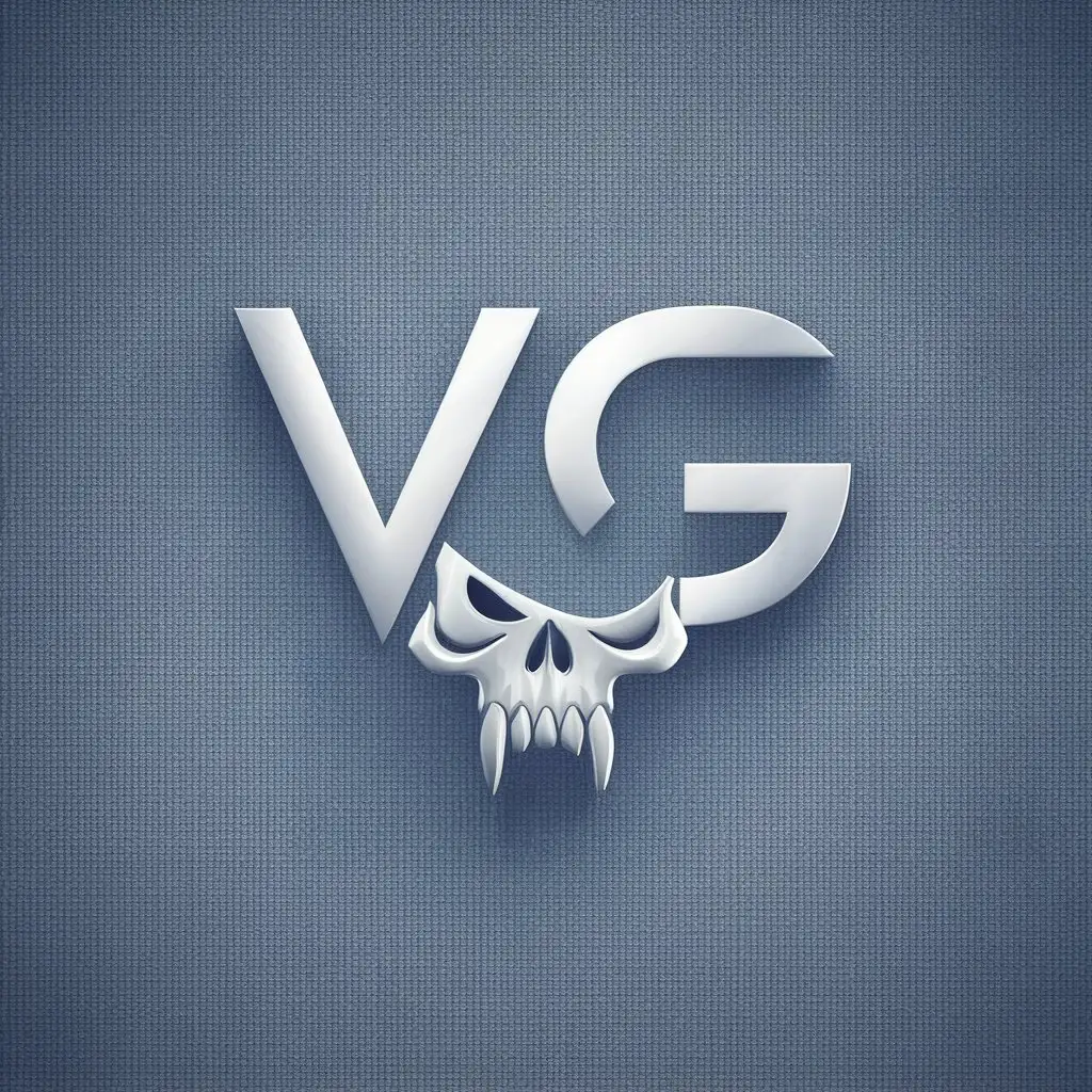 LOGO Design for VG Creepy Split Skull with Minimalistic Style and Clear Background