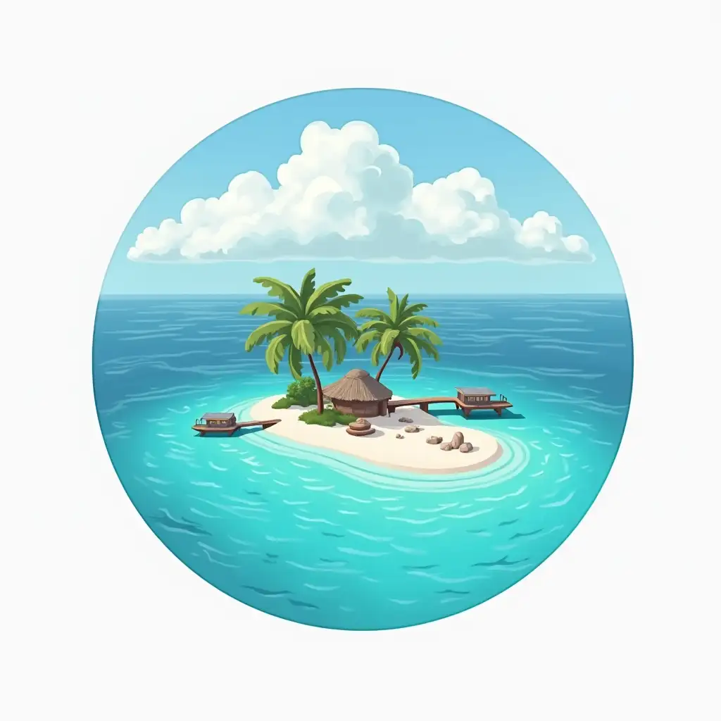 Create a logo for an instagram page (niche travel) name: wonderplaces more like sea like maldive