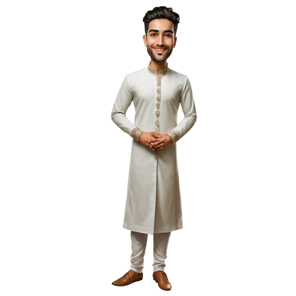 Vibrant-Indian-Groom-Wedding-Caricature-PNG-Image-Perfect-for-Celebrations