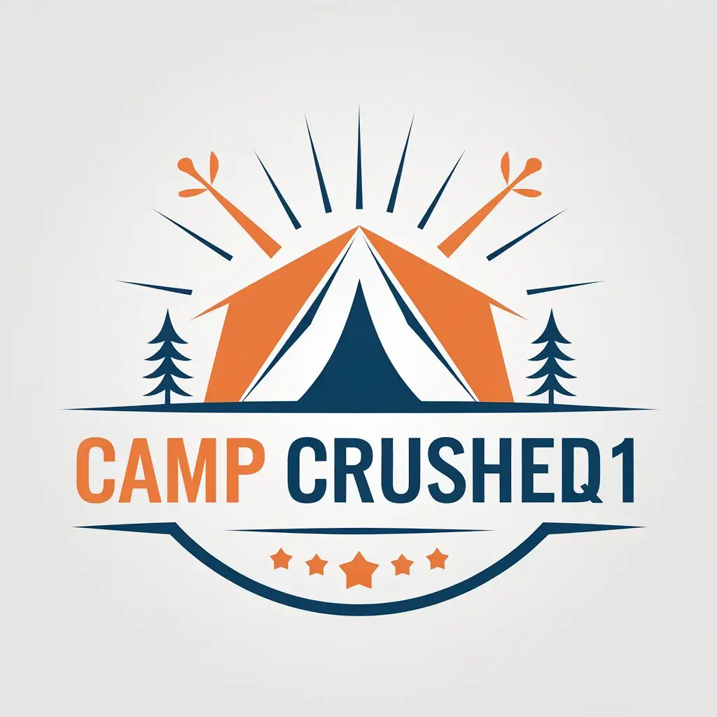 LOGO Design for Camp CrushedQ1 Minimalistic Camping Theme for Real Estate Industry