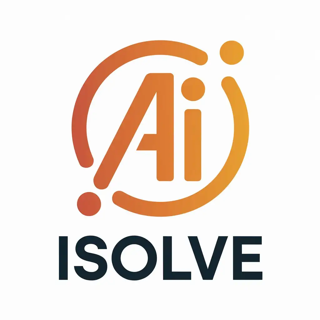 LOGO Design for iSolve Modern AI Symbol on Clear Background