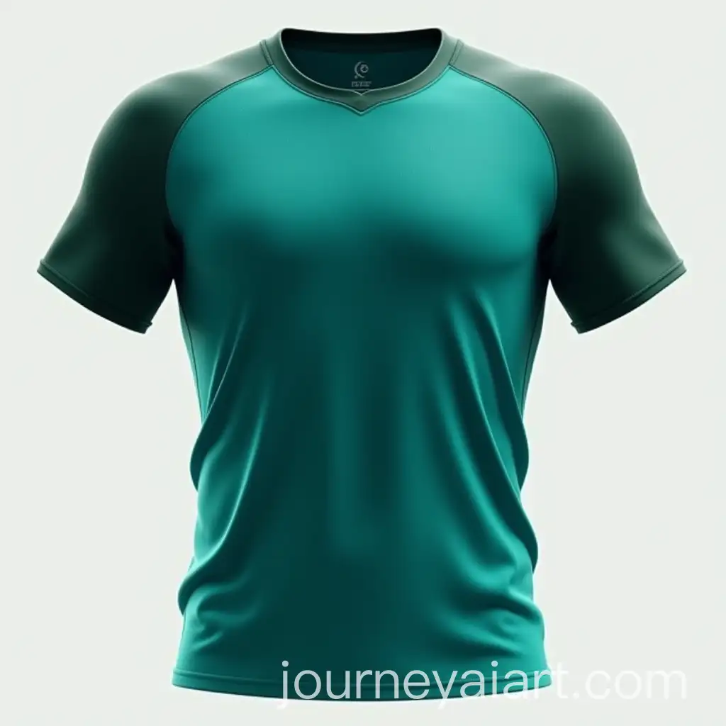 Dark-Green-and-Turquoise-Training-Volleyball-Sports-Shirt-Design