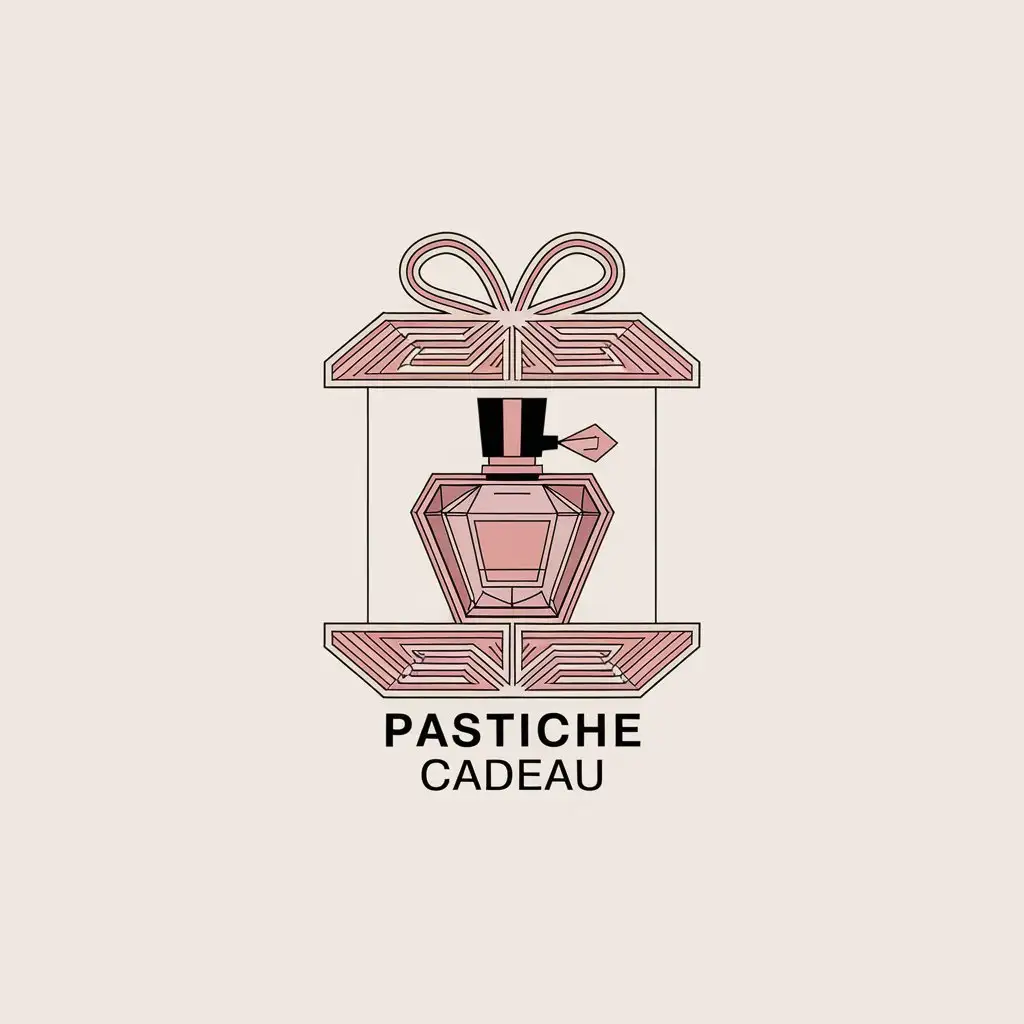 LOGO Design for Pastiche Cadeau Gifts and Perfumes for Modern Kids Toys with Elegant and Playful Theme