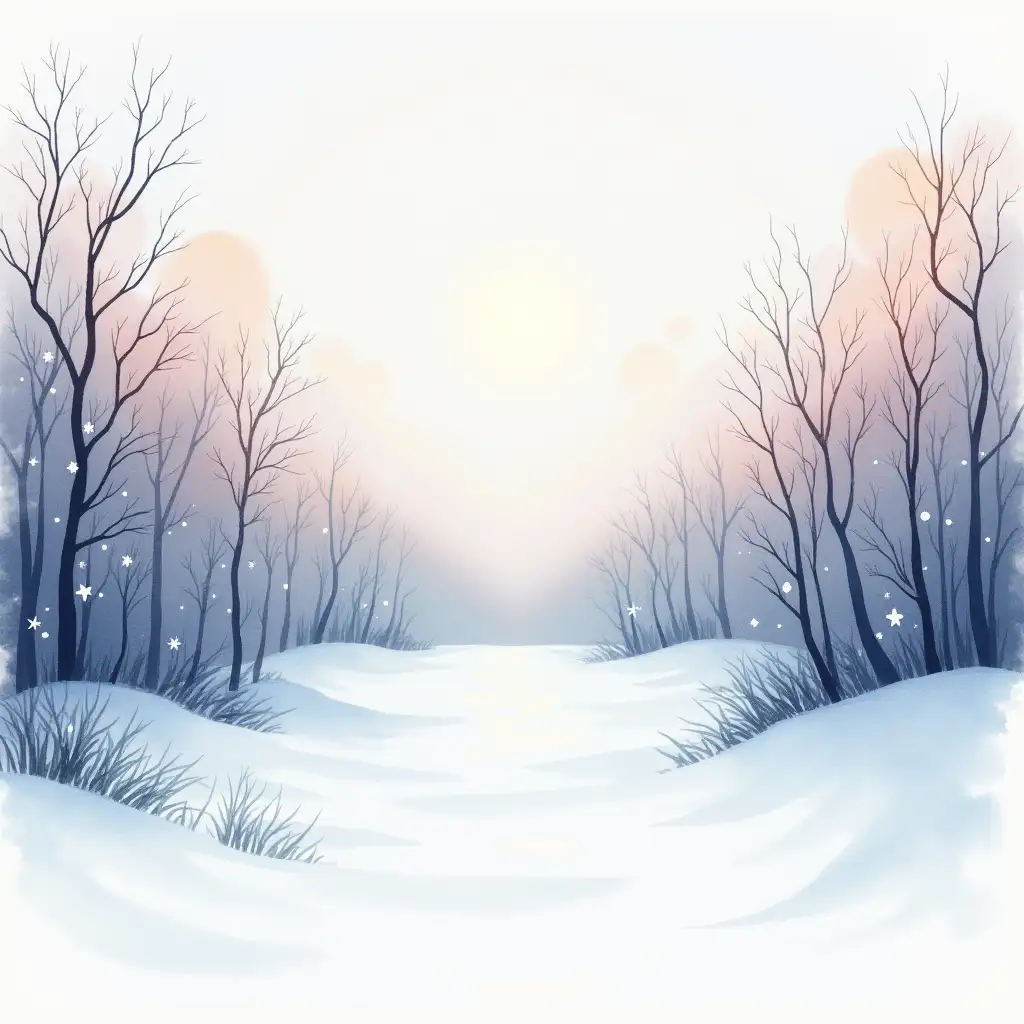 Soft Watercolor Winter Creative Card