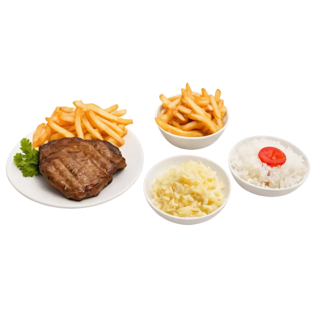 Juicy-Fillet-and-Slices-with-Rice-and-Realistic-French-Fries-PNG-Image-Ideal-Childrens-Dish-Concept