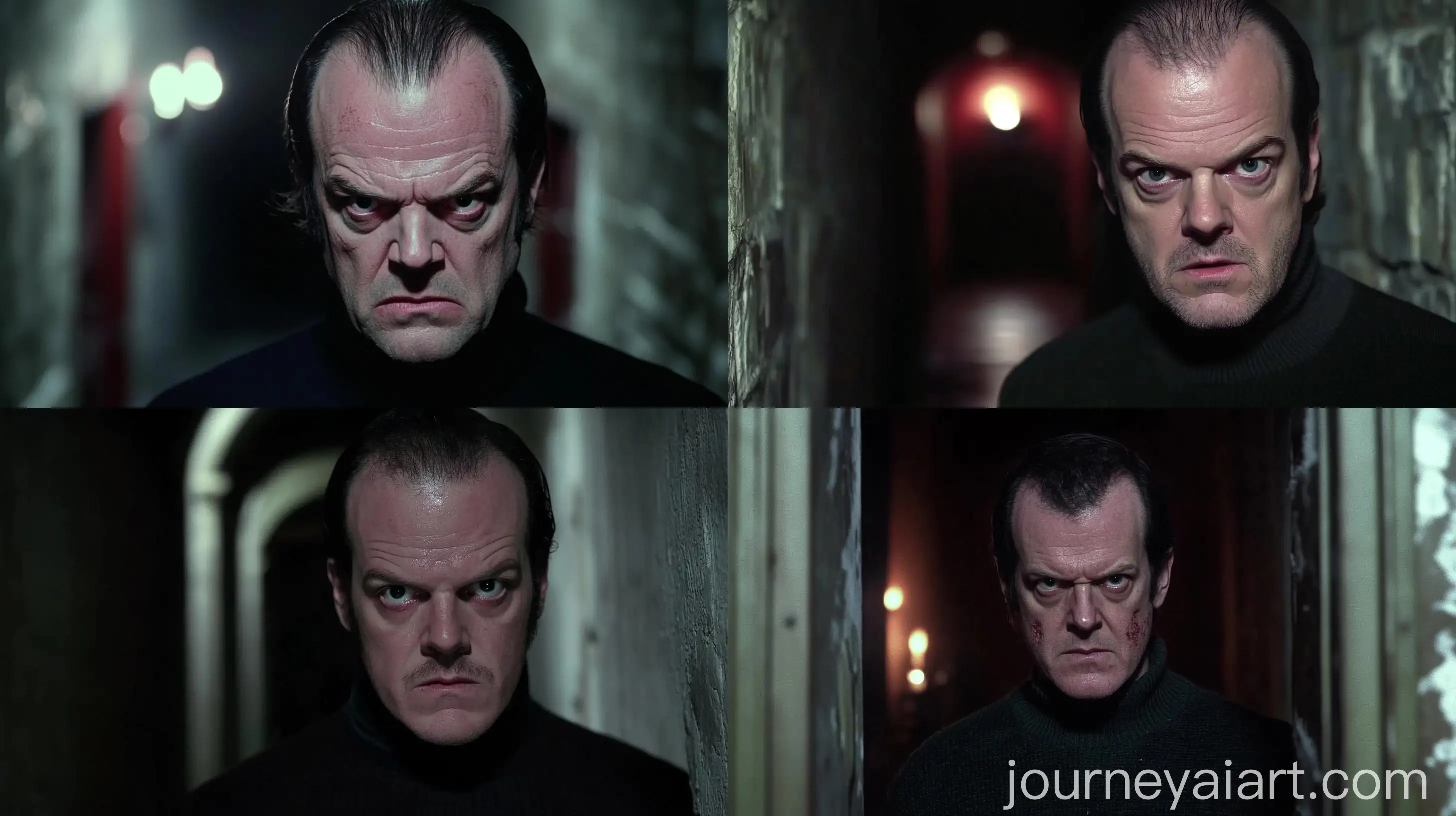 Moody-CloseUp-of-a-Mad-Man-in-a-Medieval-Hallway