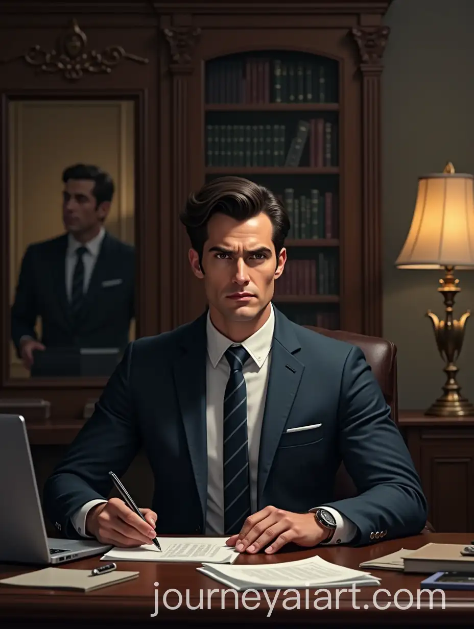 Bruce-Wayne-as-Criminal-Consultant-in-Modern-Office-Setting