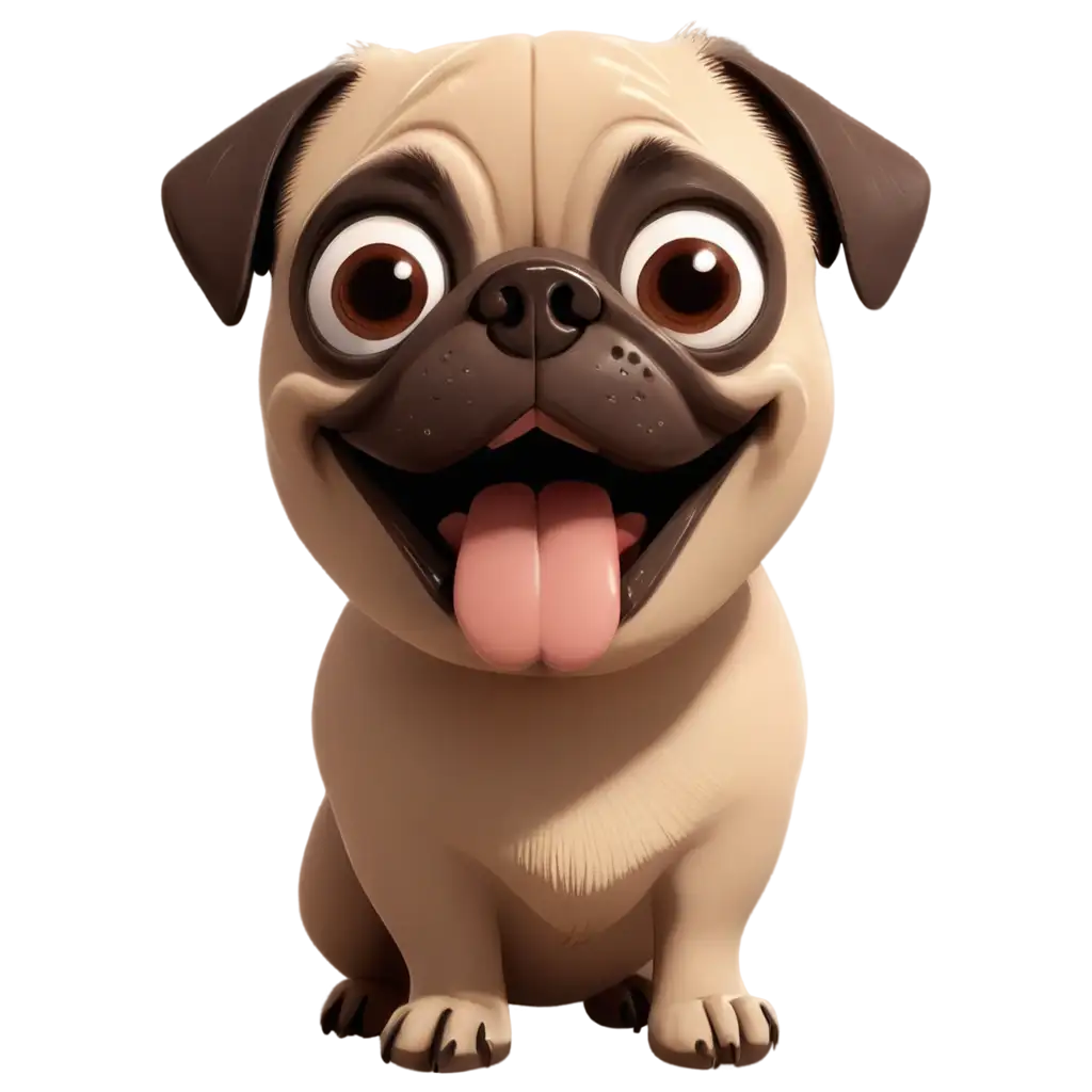 Adorable-Happy-Pug-Dog-Cartoon-PNG-Image-Bring-Cheer-with-this-Delightful-Illustration