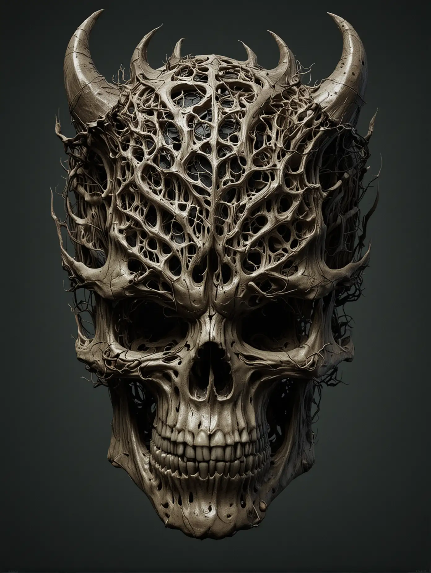 organic digital devil skull