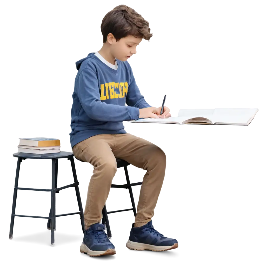 HighQuality-PNG-Image-of-a-Boy-Studying-AI-Art-Prompt