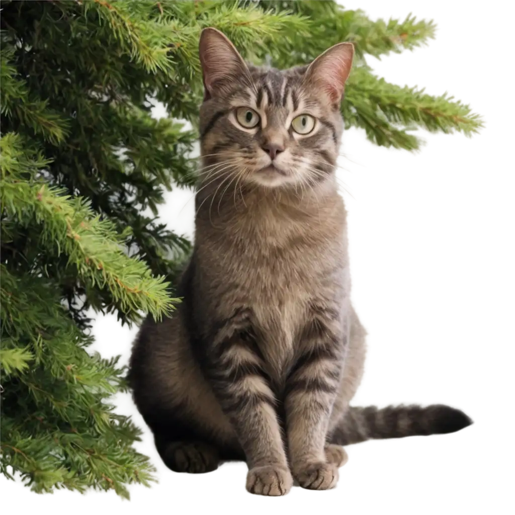 Cat-Under-Tree-PNG-Capture-the-Serenity-of-Nature-with-HighQuality-Graphics