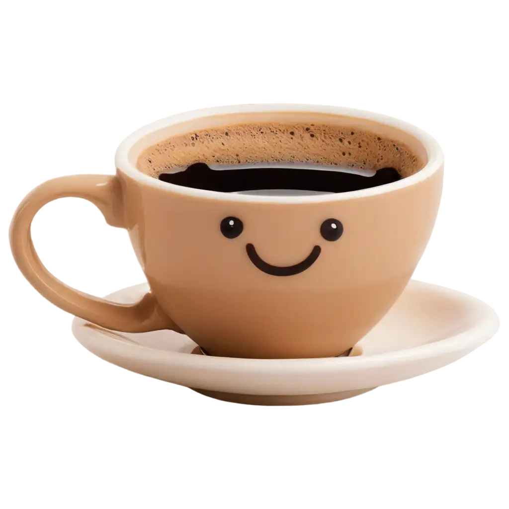 A smiling cup of coffee