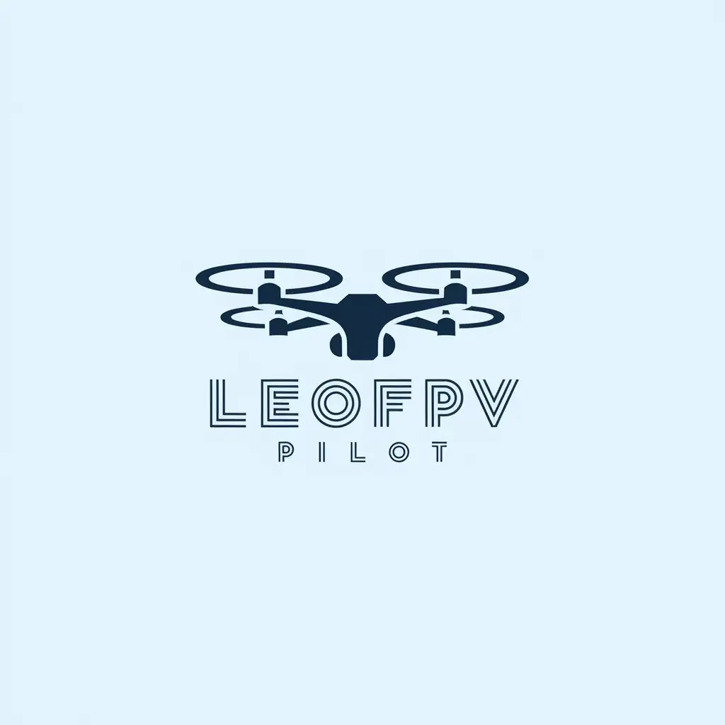 LOGO Design for LEOFPV PILOT Minimalistic Drone Theme for Entertainment Industry