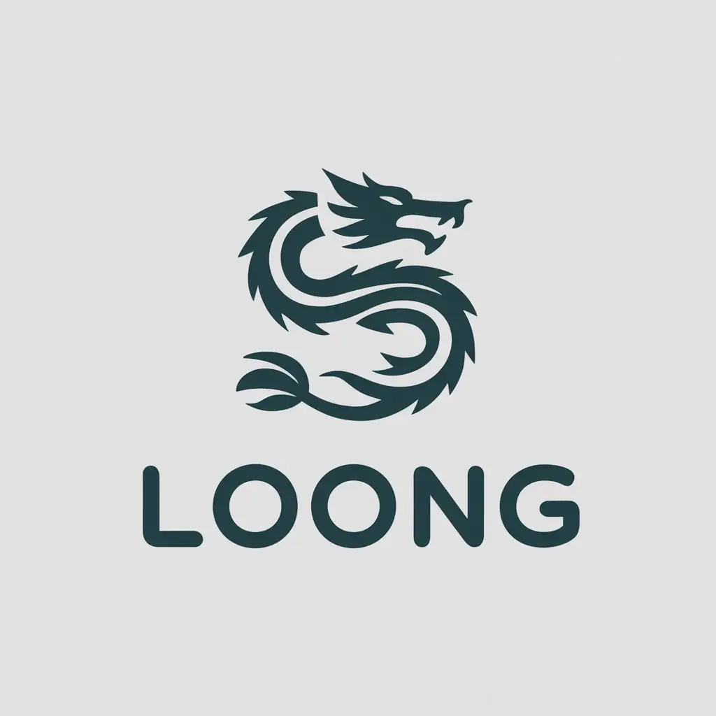 LOGO-Design-For-Loong-Minimalistic-Vector-Logo-with-Dragon-Symbol