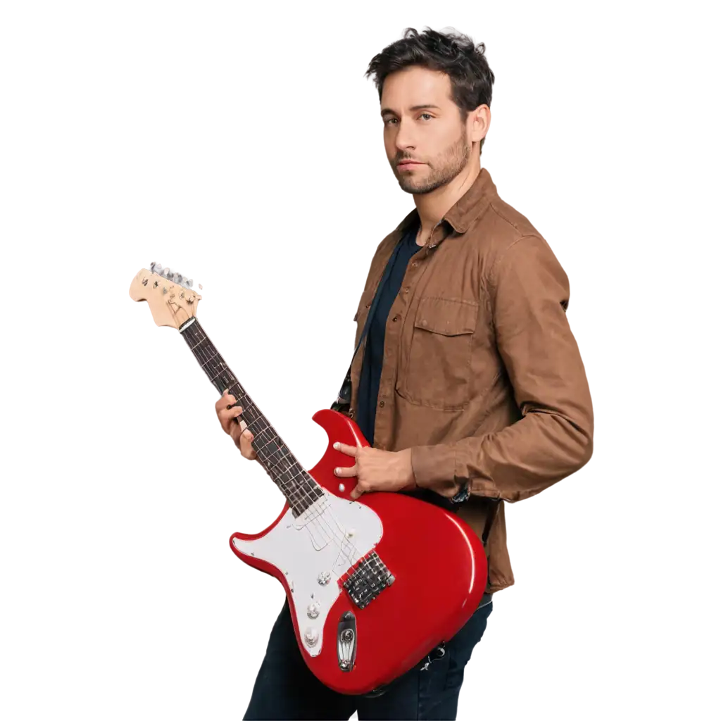 Musician-with-Red-Guitar-PNG-Image-Vibrant-Music-Inspiration-in-High-Quality