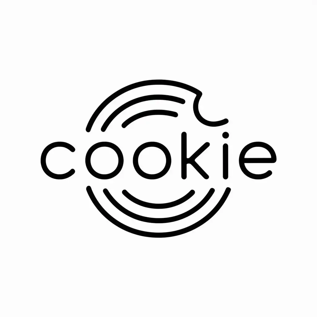 LOGO Design for Cookie Minimalistic Vector with Cookie Symbol and Clear Background