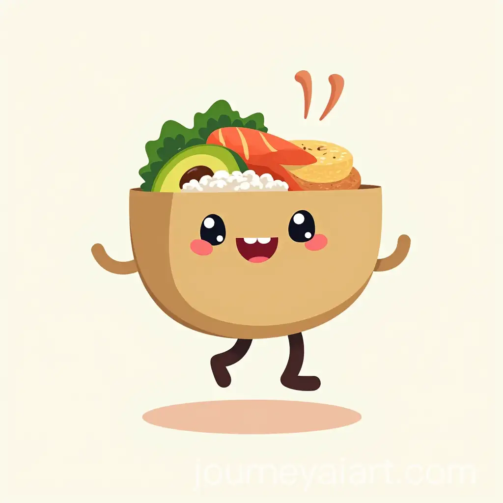 Happy-Mr-PokAI-Art-Prompt-Expansioni-Walking-with-Fresh-Poke-Bowl-Ingredients