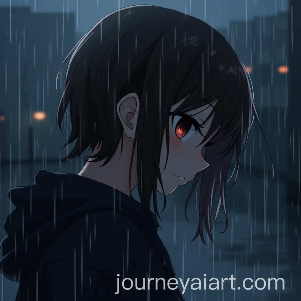 Anime-Brunette-Girl-in-Hoodie-Experiencing-Rain-and-Sadness