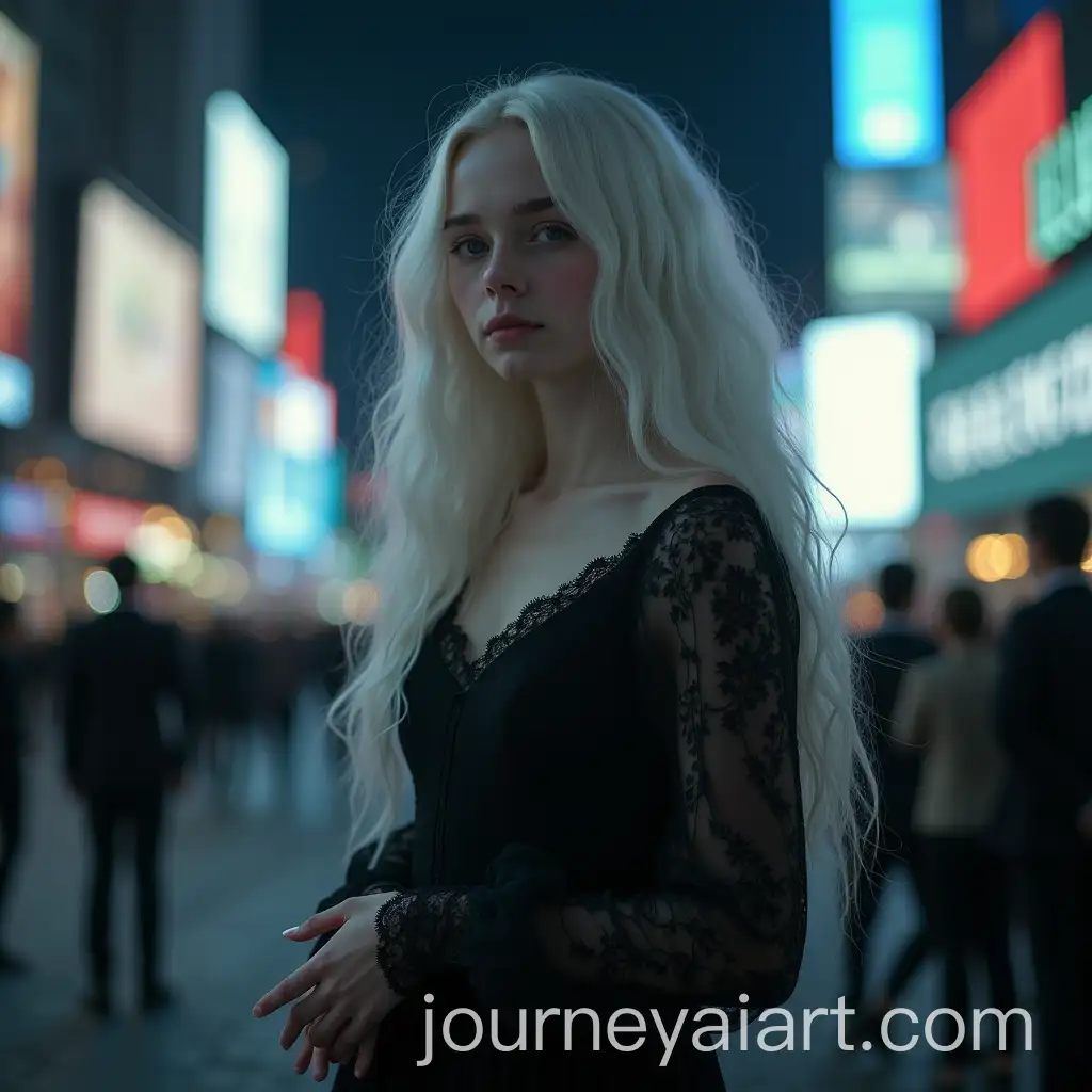 16YearOld-Girl-in-Vintage-Lace-Dress-at-Night-in-Times-Square