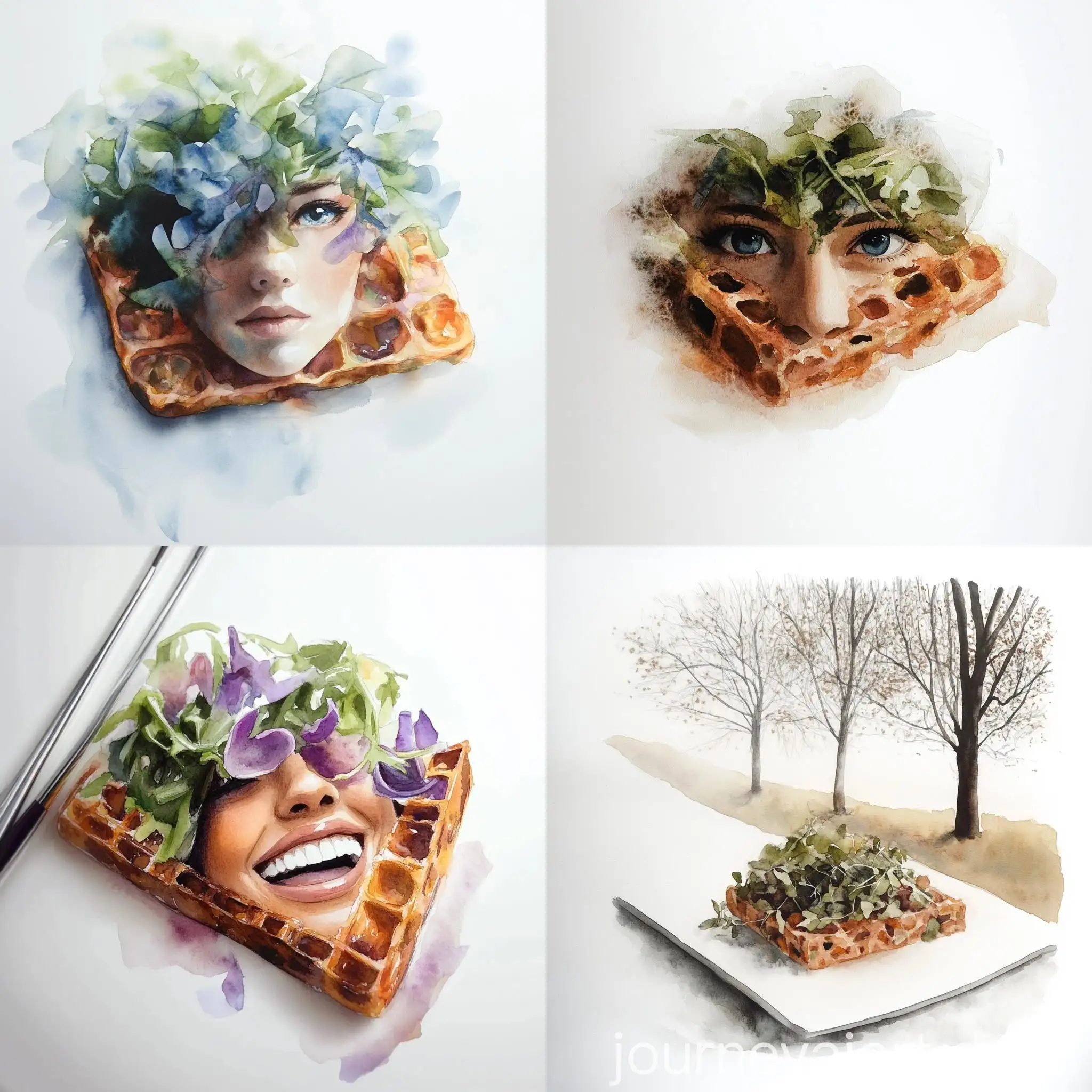 Peaceful-Watercolor-Landscape-of-a-Forest-Path