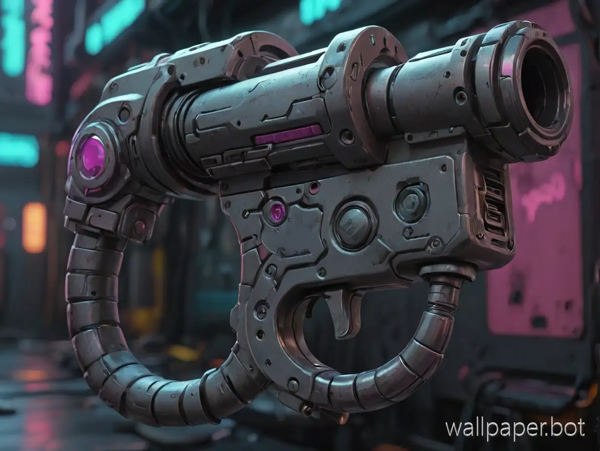 background of a 3d handle in a cyberpunk style