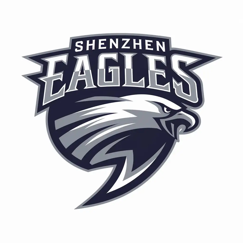 LOGO Design for Shenzhen Eagles Dynamic Eagle in Flight with Modern Professional Sports Theme