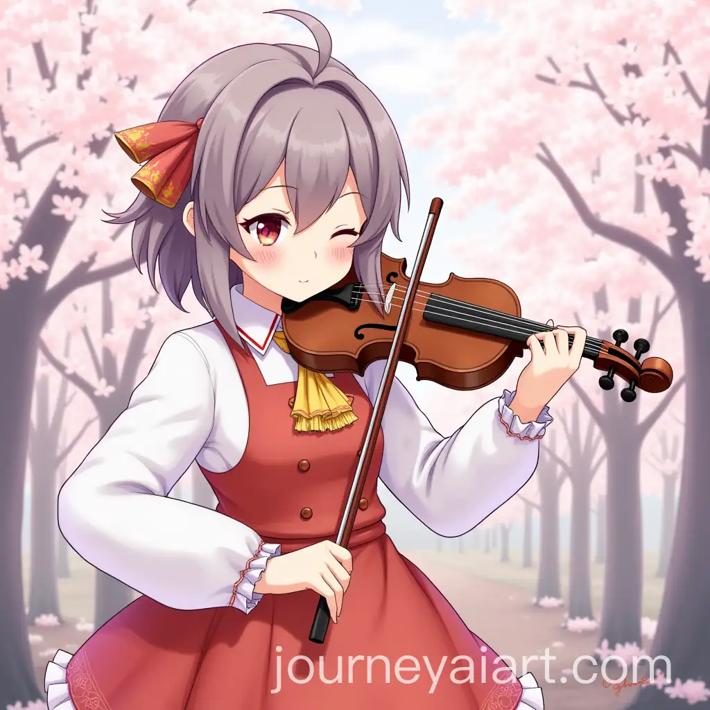 Neuvillette-from-Genshin-Impact-Playing-Violin-in-a-Cherry-Blossom-Forest