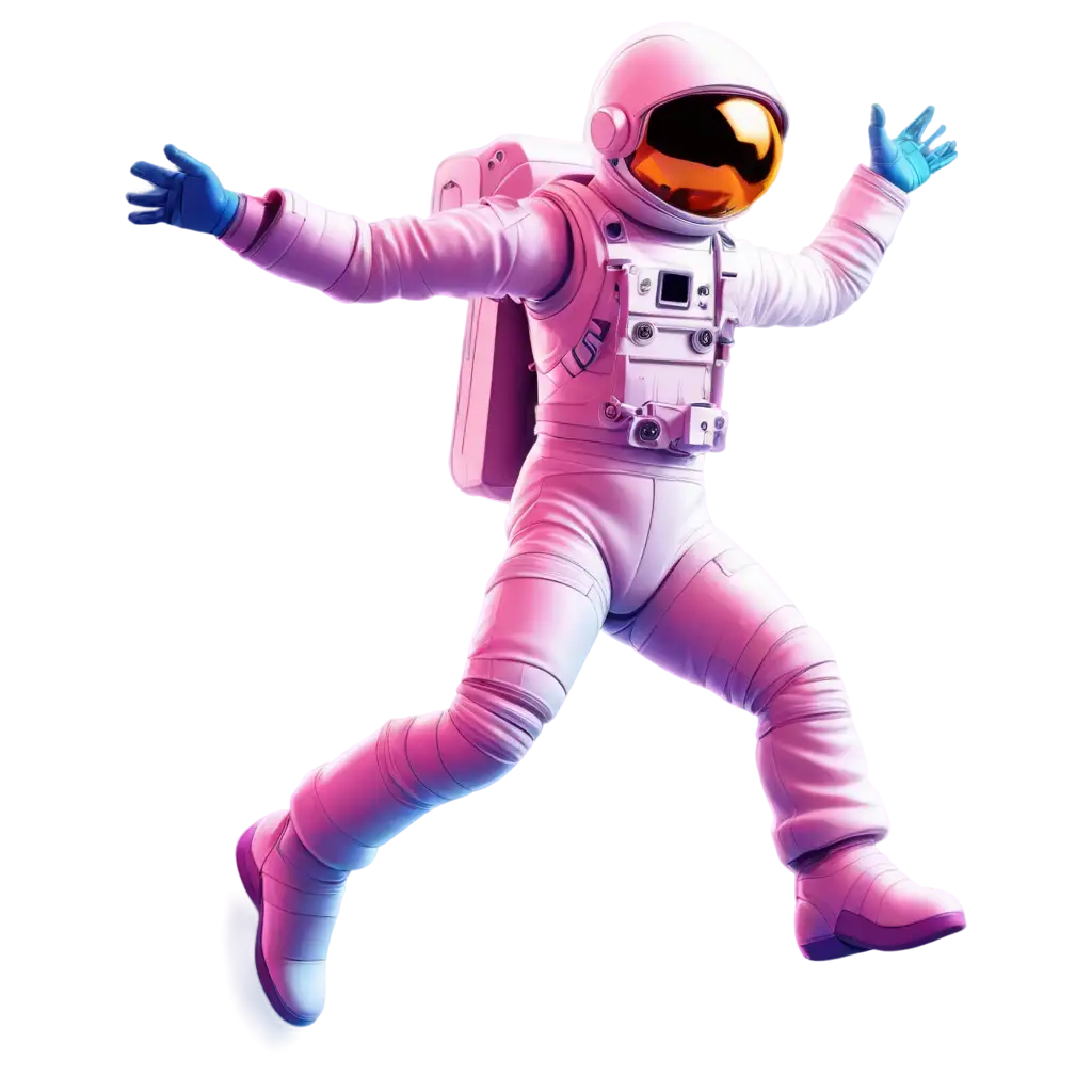 Astronaut-Floating-in-Space-PNG-Colorful-Stylized-Digital-Vector-Art-for-Creative-Use