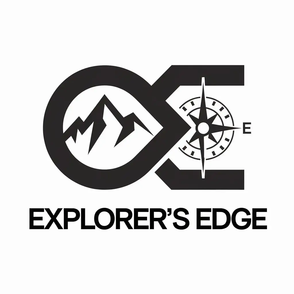 LOGO Design for Explorers Edge EE Symbol for Travel Industry with Clear Background