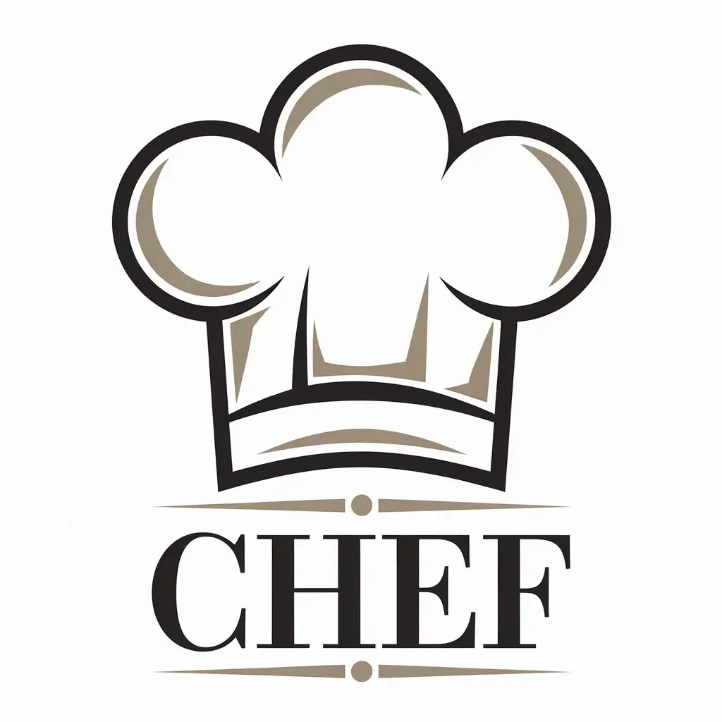 LOGO Design for Culinary Mastery Bold CHEF in Vector Style with a Clear Background