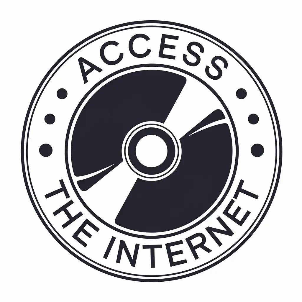 LOGO Design for Access the Internet CD Symbol with Modern Style for the Internet Industry