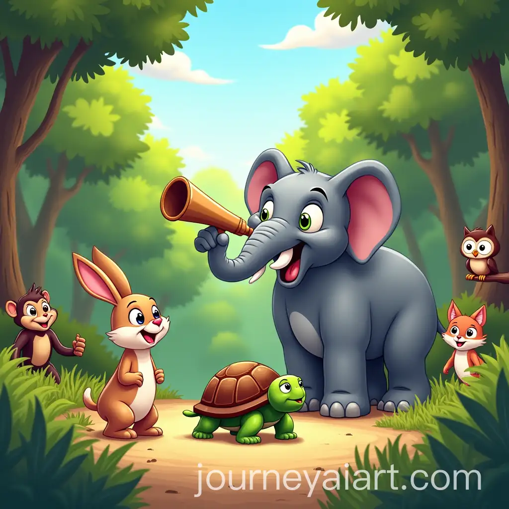 Jungle-Race-Excitement-with-Animals-Watching-and-Waiting-for-the-Start