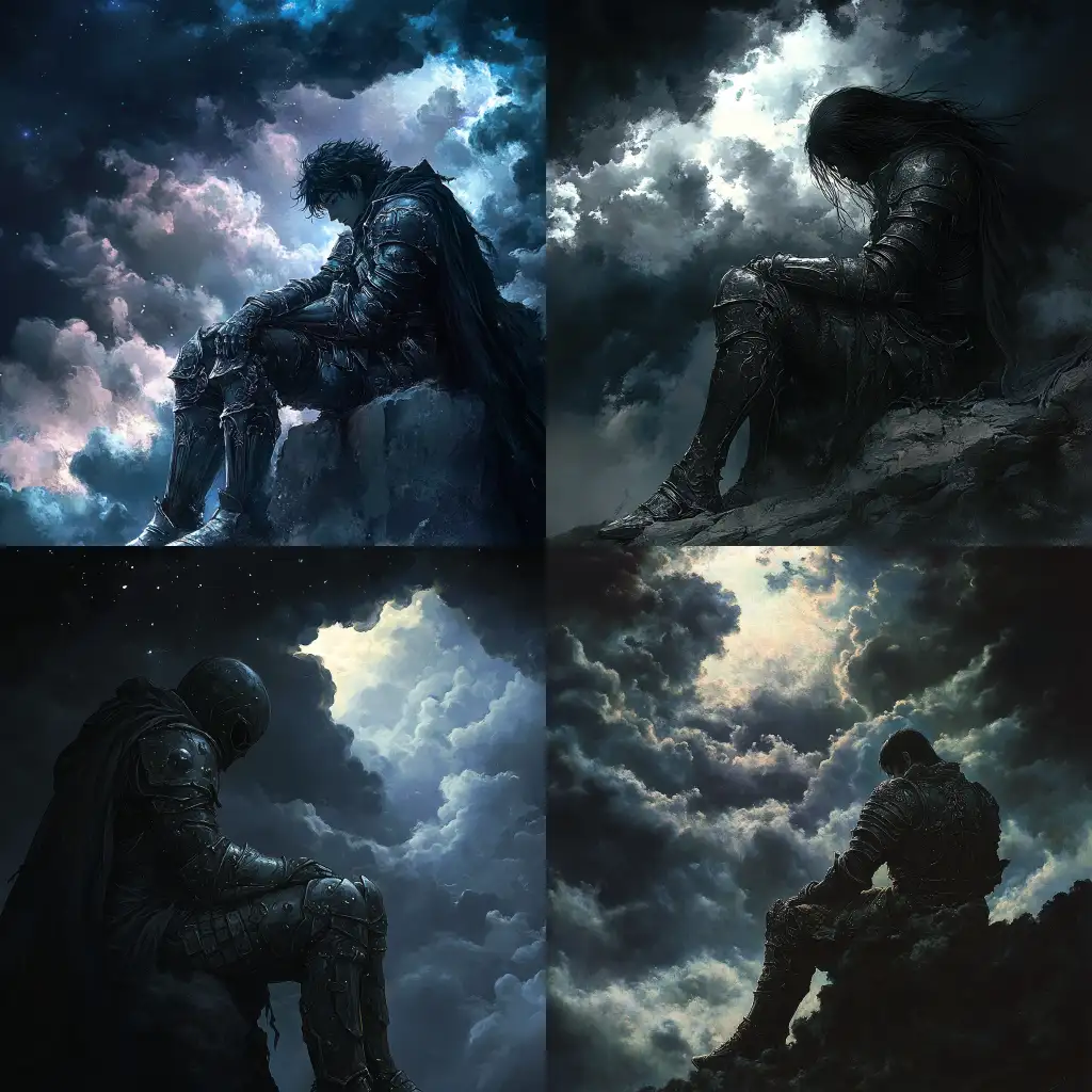 MangaStyle-Character-in-Dark-Armor-Under-Dramatic-Night-Sky